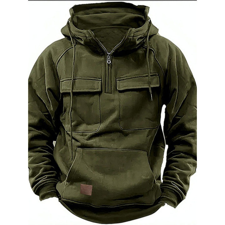 Men's Urban Hoodie with Practical Pocket Design Lisslune