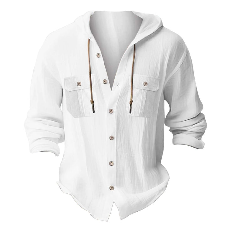 Men's casual hoodie with chest pockets and innovative fabric Lisslune