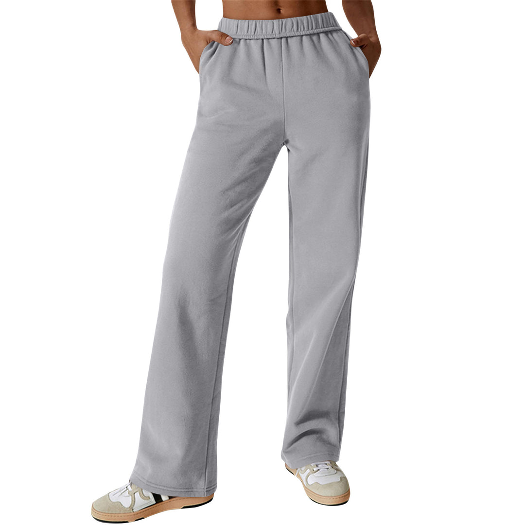 Women comfortable leisure pants with elastic waistband and practical side pockets Lisslune