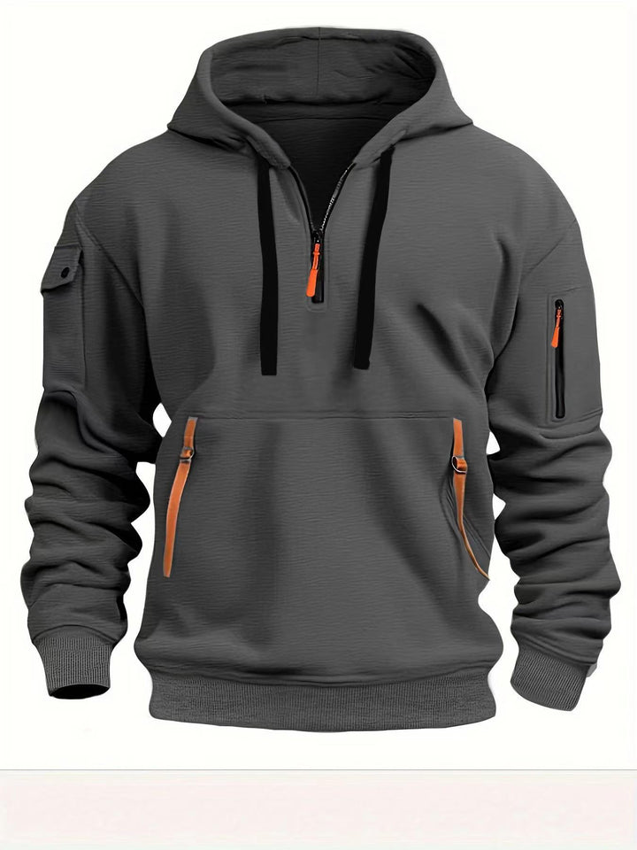 Men's Practical Hoodie with Side Zipper and Versatile Pockets Lisslune