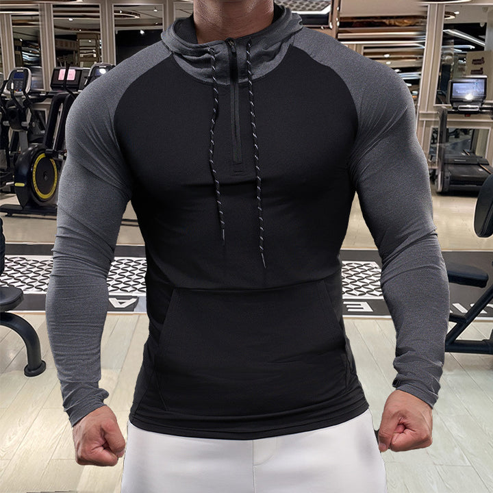 Men's Sporty Long Sleeve T-Shirt with Hood Lisslune