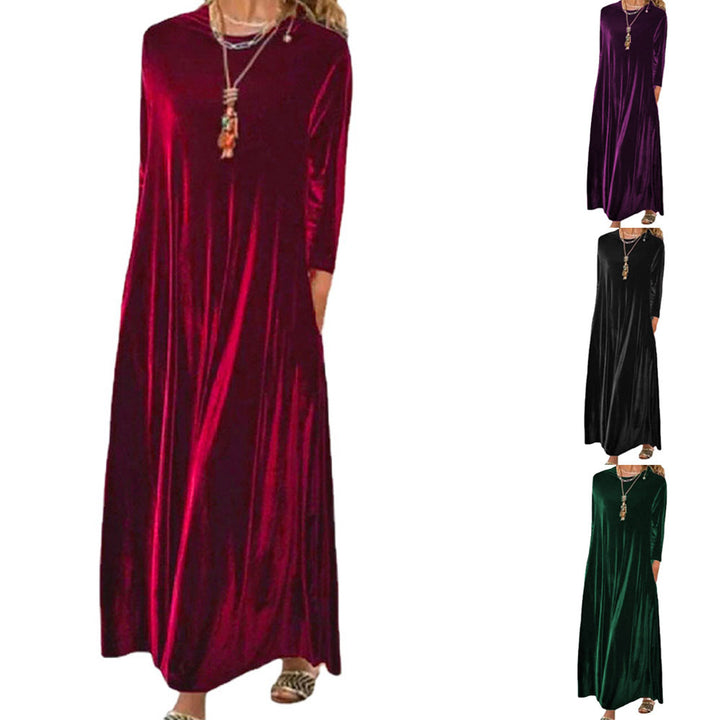 Women's maxi dress with elegant cut and pockets Lisslune