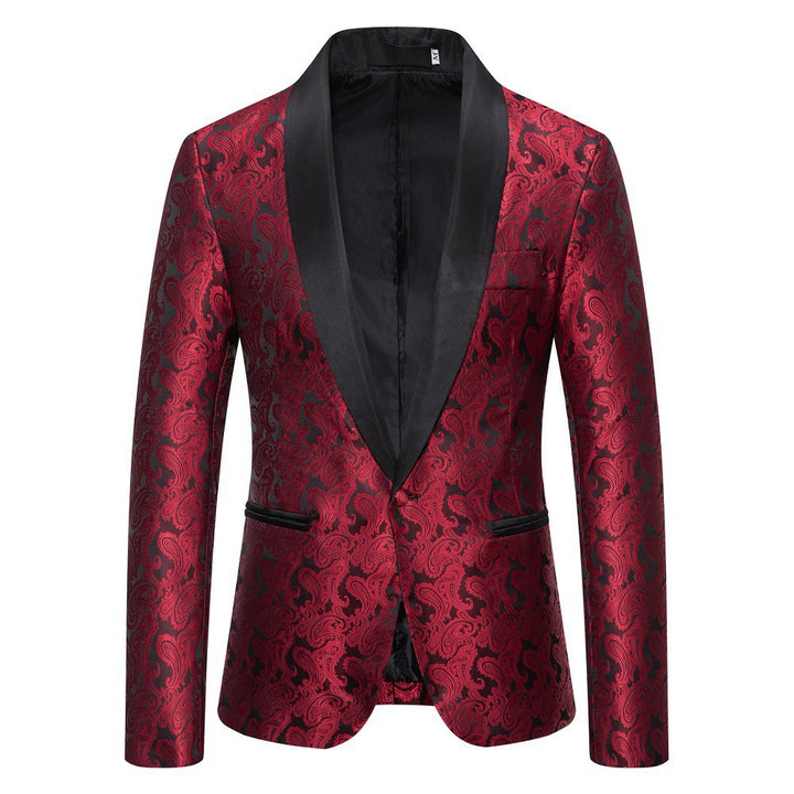 Men's elegant tuxedo blazer with luxurious paisley pattern Lisslune