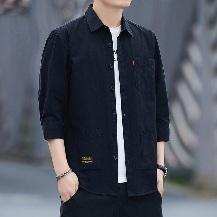 Men's casual shirt blouse with practical pockets and modern cut Lisslune