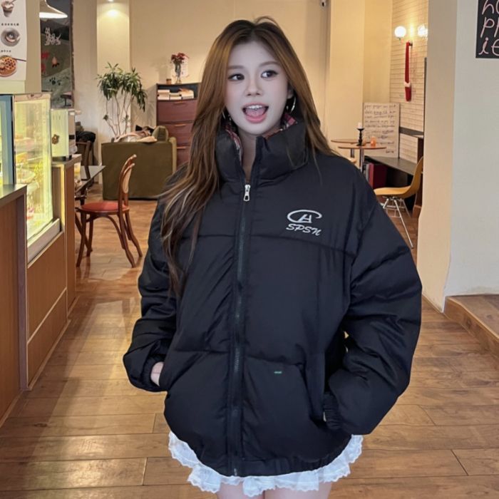 Women's down jacket with high collar and practical zipper Lisslune
