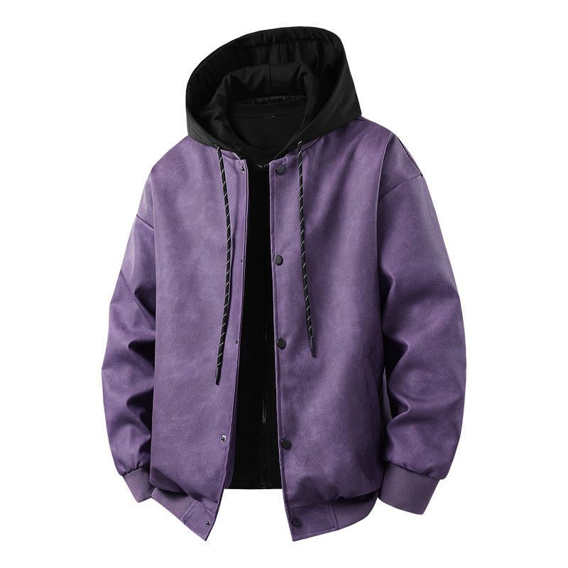 Men's stylish transitional jacket with removable hood and sporty accents Lisslune