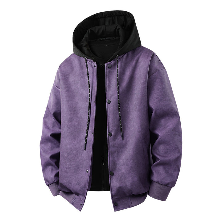 Men's stylish transitional jacket with removable hood and sporty accents Lisslune