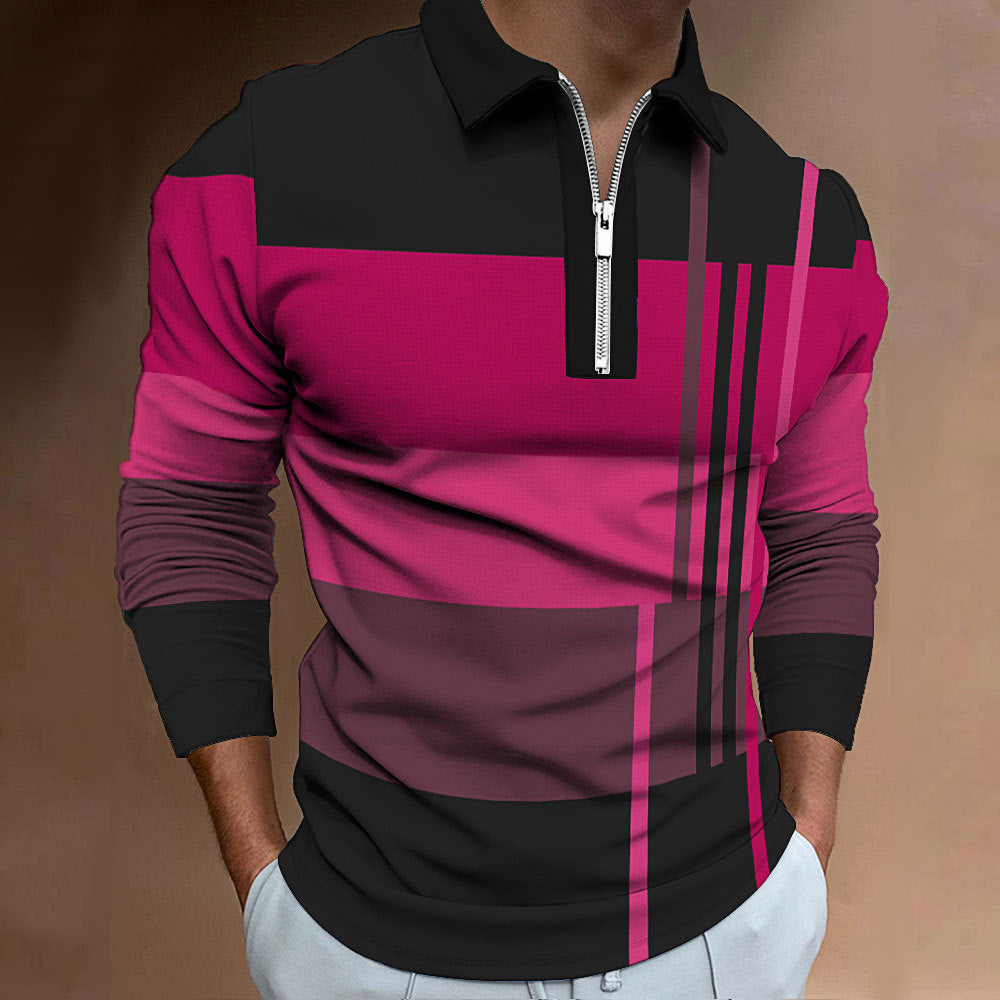 Men's Stand Collar Polo Shirt Lisslune