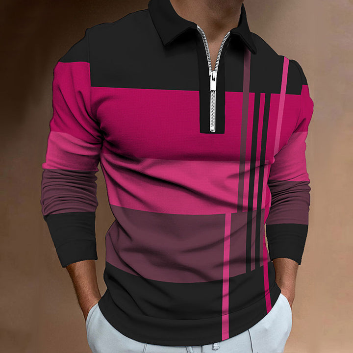 Men's Stand Collar Polo Shirt Lisslune