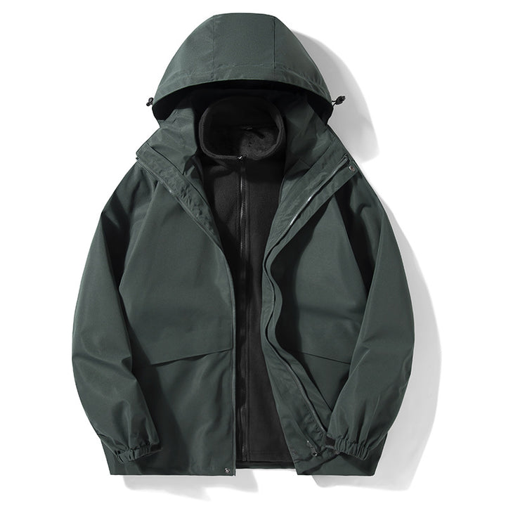 Men's Breathable Functional Jacket with Hood and Insulating Inner Layer Lisslune