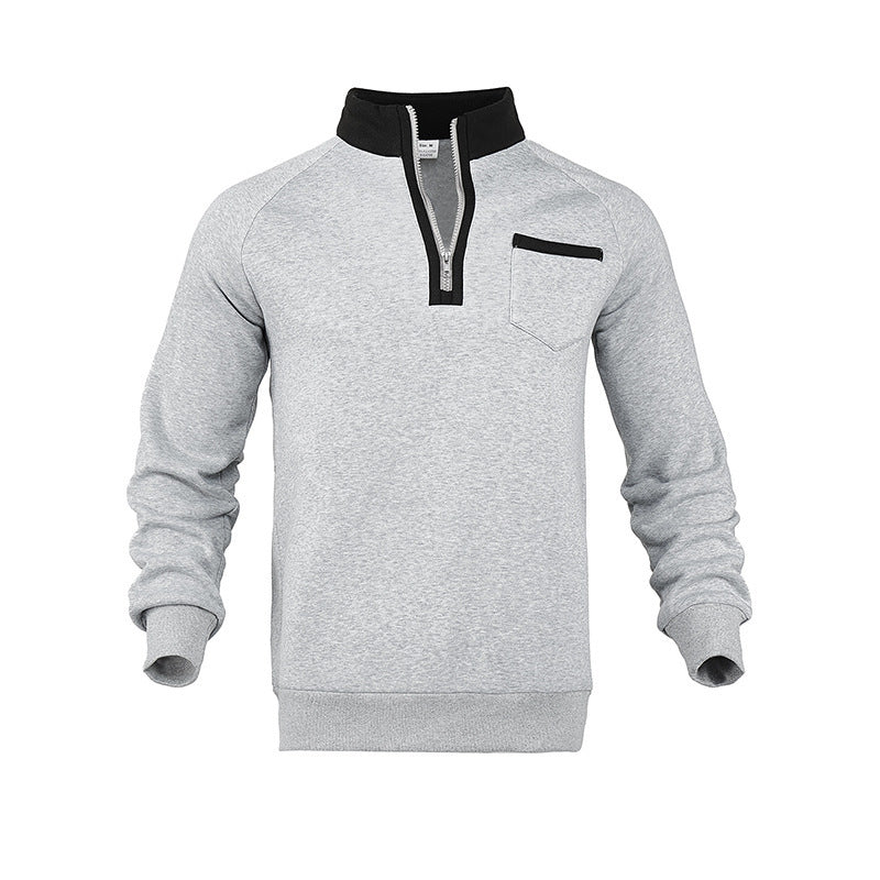 Men's sweatshirt with half zipper and moisture-regulating fabric Lisslune