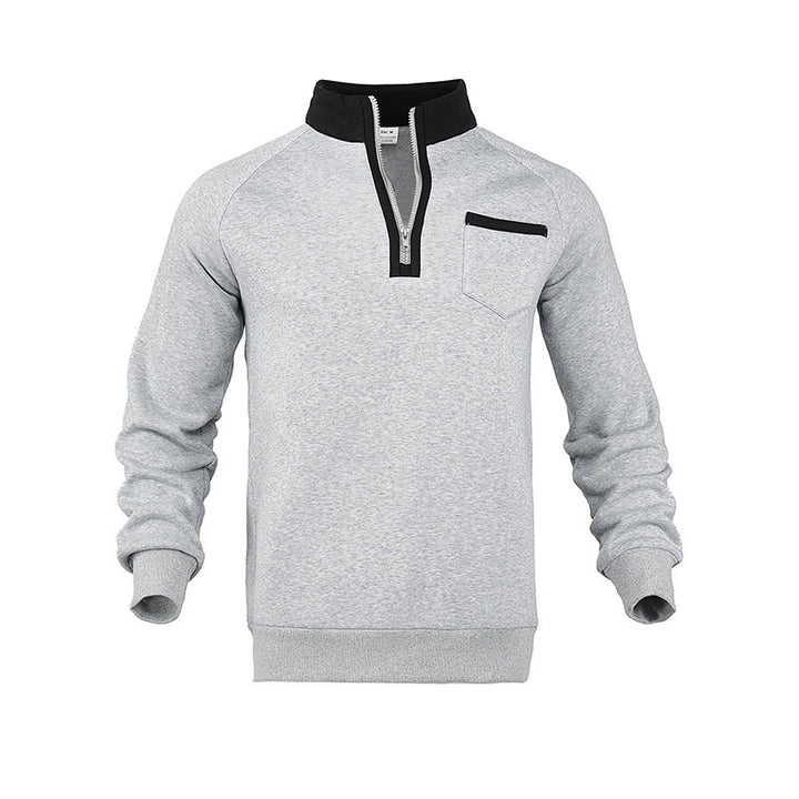 Men's sweatshirt with half zipper and moisture-regulating fabric Lisslune