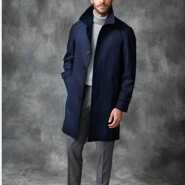 Men's elegant trench coat with waist belt and modern accents Lisslune