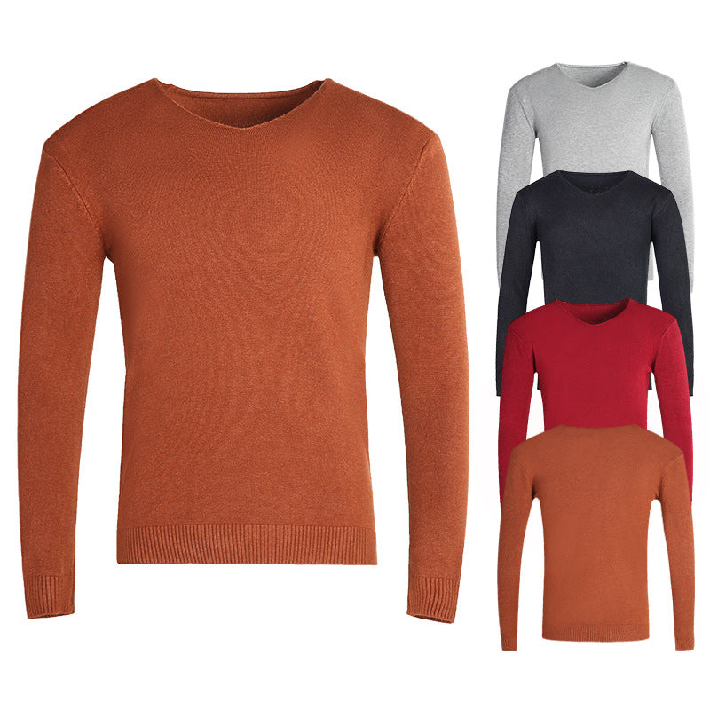 Men's classic V-neck sweater Lisslune