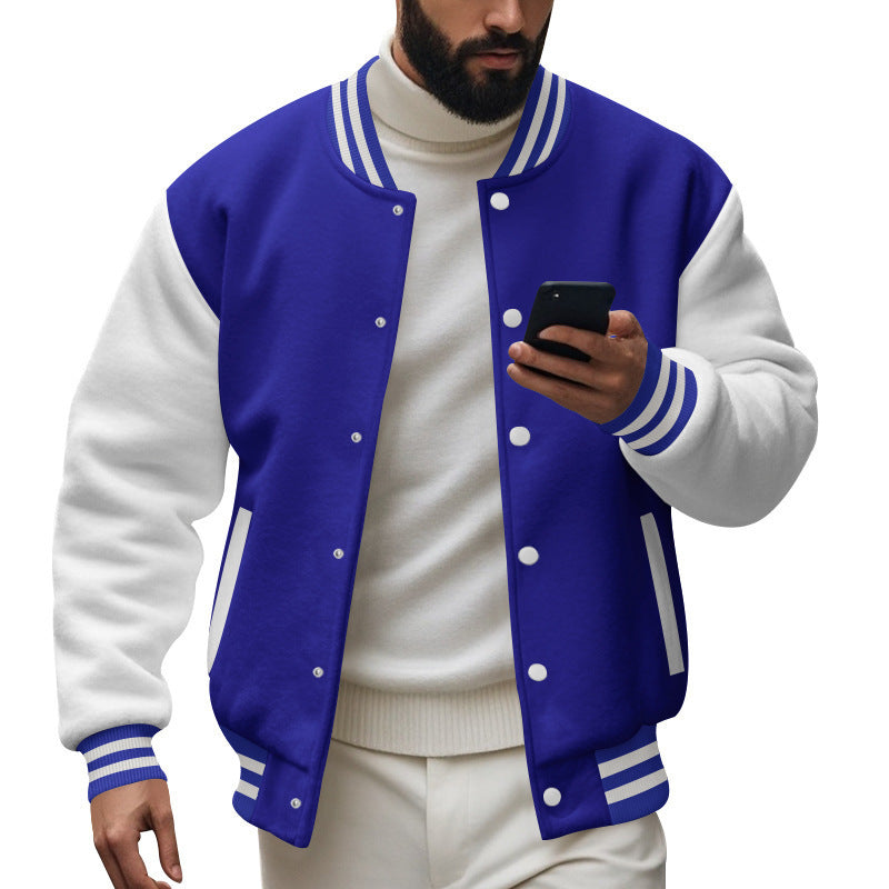 Men's casual bomber jacket with contrasting sleeves and classic cut Lisslune