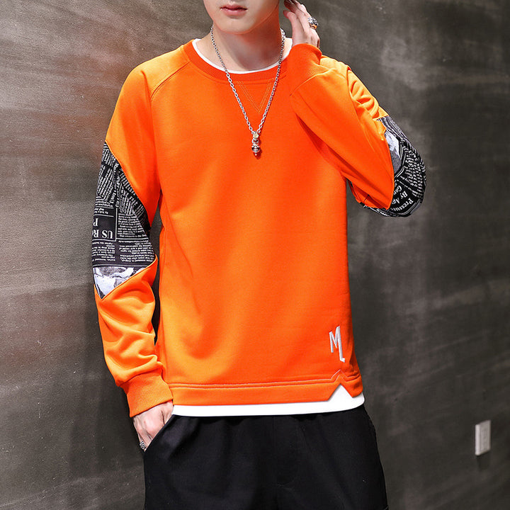 Men's fashionable sweatshirt with unique print details Lisslune