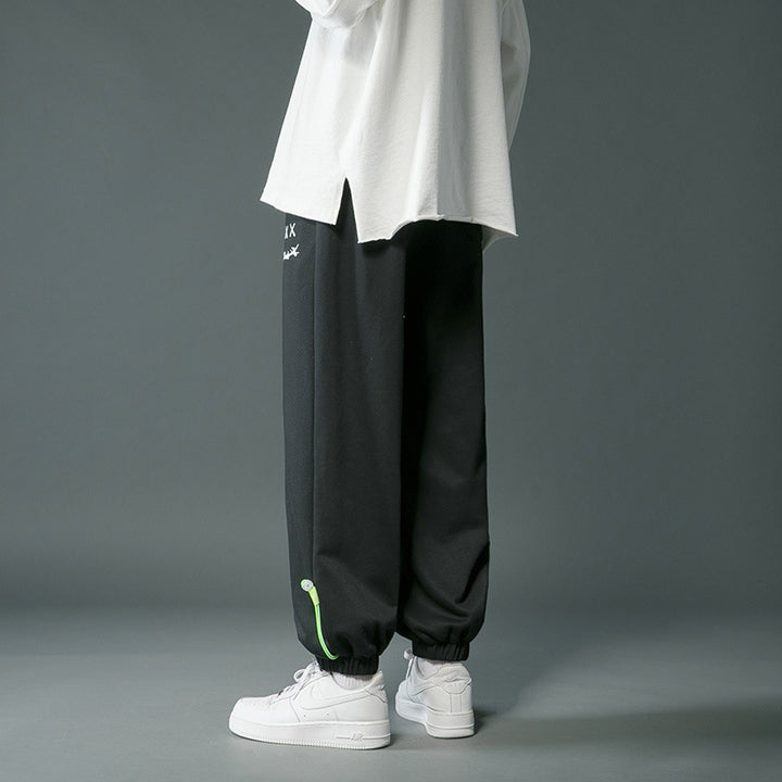 Men's casual pants with drawstring and fashionable design Lisslune