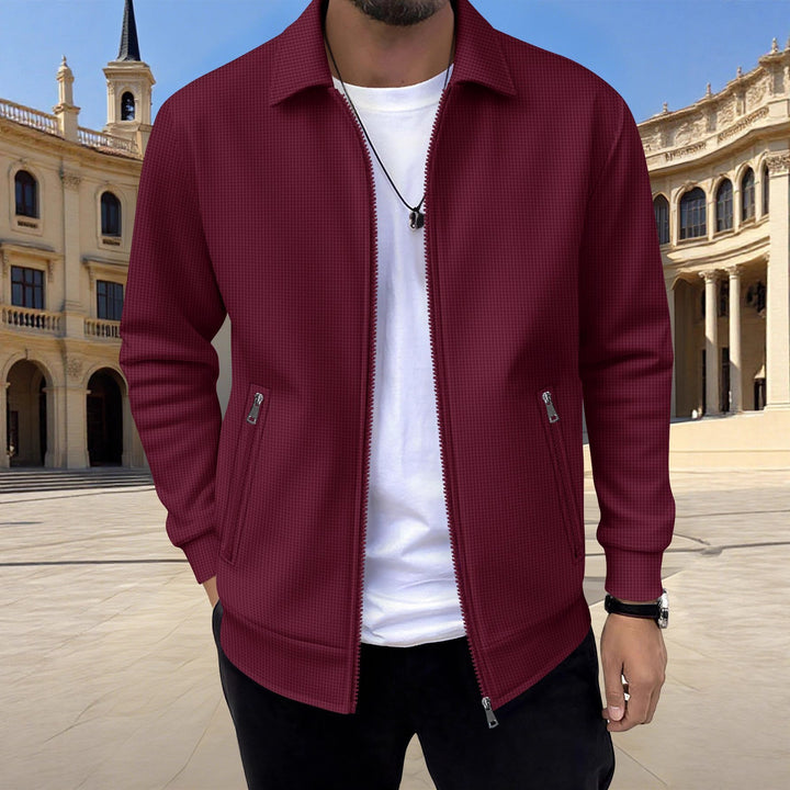 Men's sporty quilted jacket with side zipper pockets Lisslune
