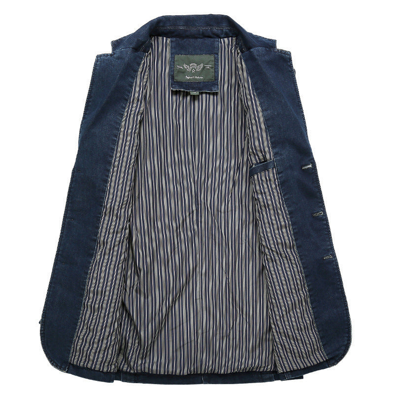 Men's Denim Blazer Lisslune