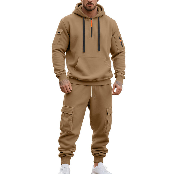 Men's Sporty Tracksuit with Functional Cargo Pockets Lisslune