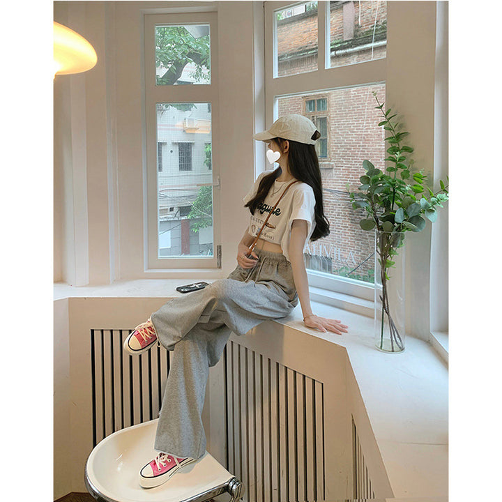 Women's comfortable leisure pants with fashionable cut-out details Lisslune