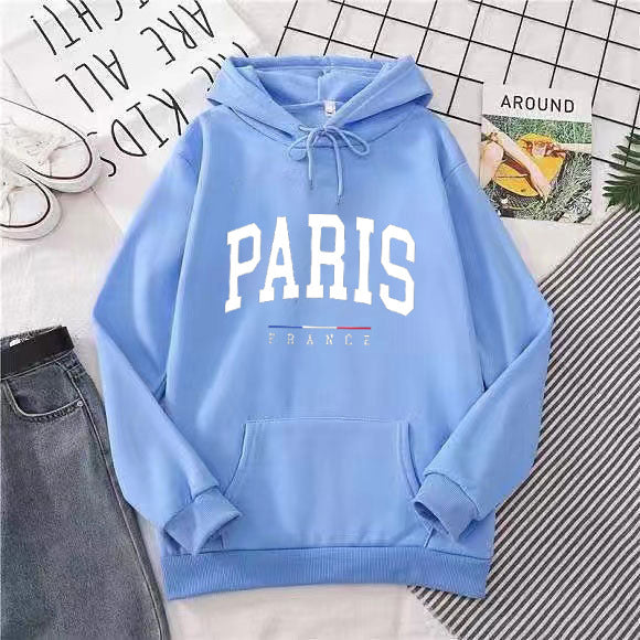 Women's hoodie with large Paris print Lisslune
