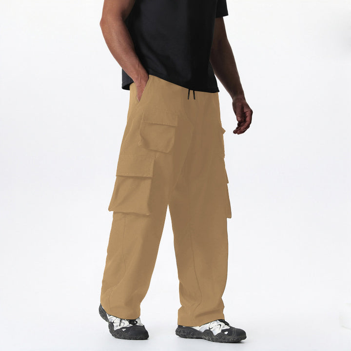Men's cargo pants with versatile pockets and elastic waistband Lisslune