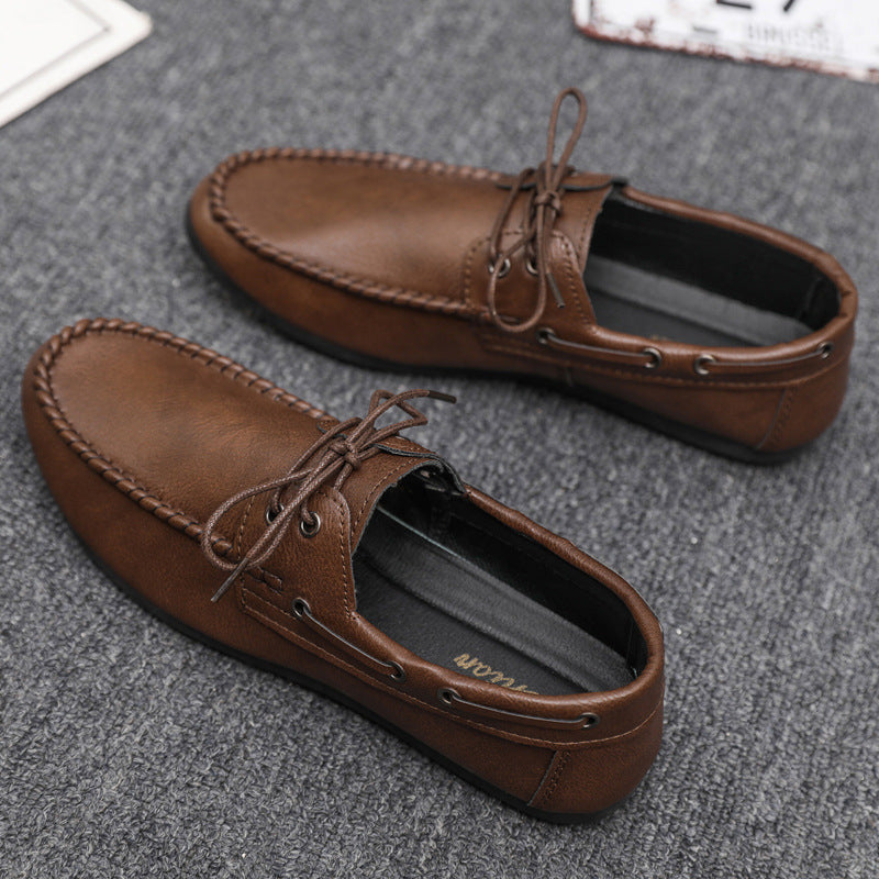 Men's loafers with elegant lacing and non-slip sole Lisslune