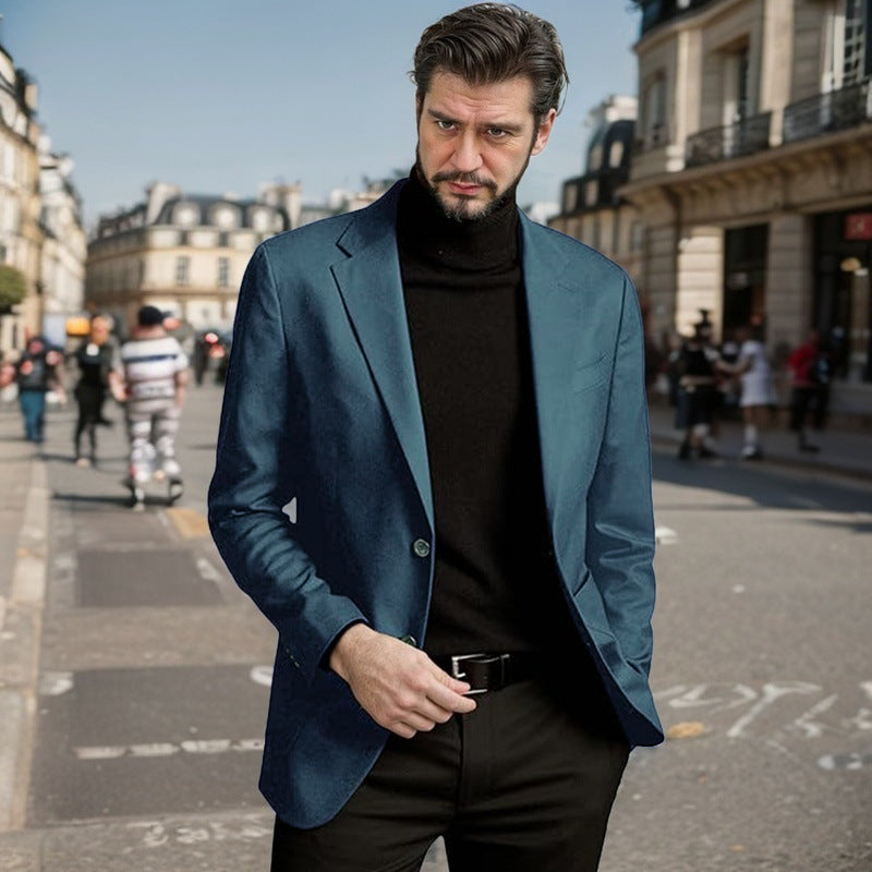 Men's Elegant Single-Breasted Blazer Lisslune