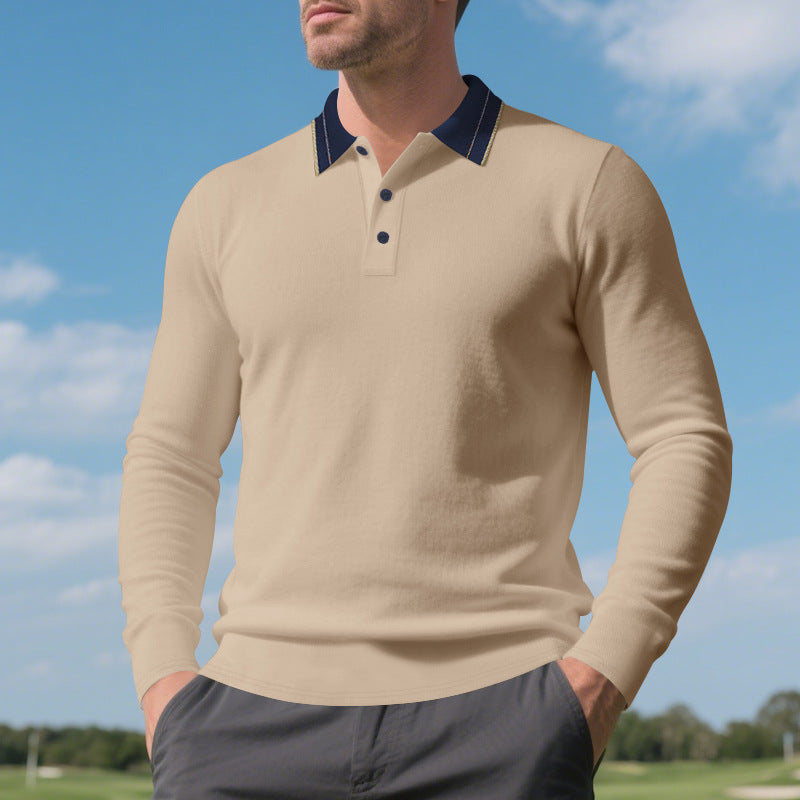 Men's Long Sleeve Polo Shirt Lisslune