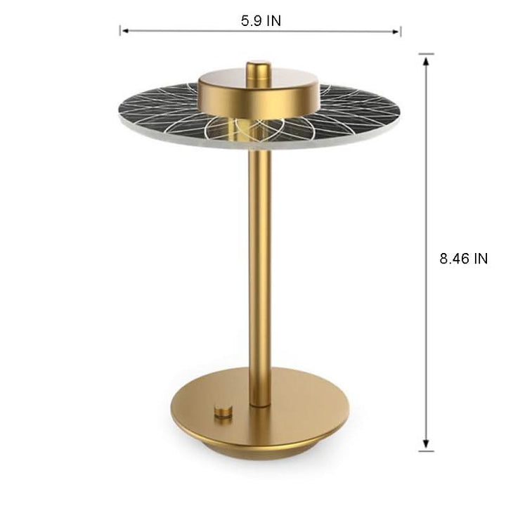 Lisslune | Cordless Rechargeable LED Crystal Disc Table Lamp