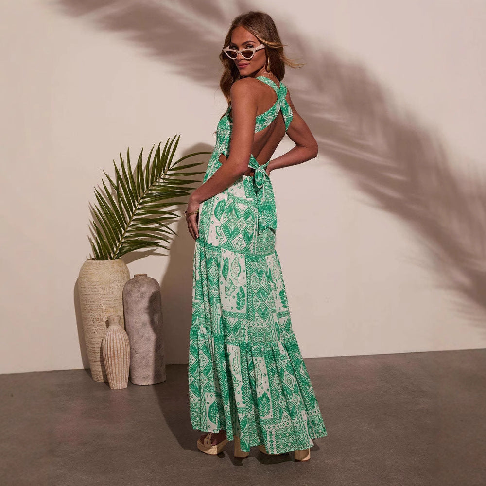 Ladies maxi dress with cheerful floral design and airy fit Lisslune
