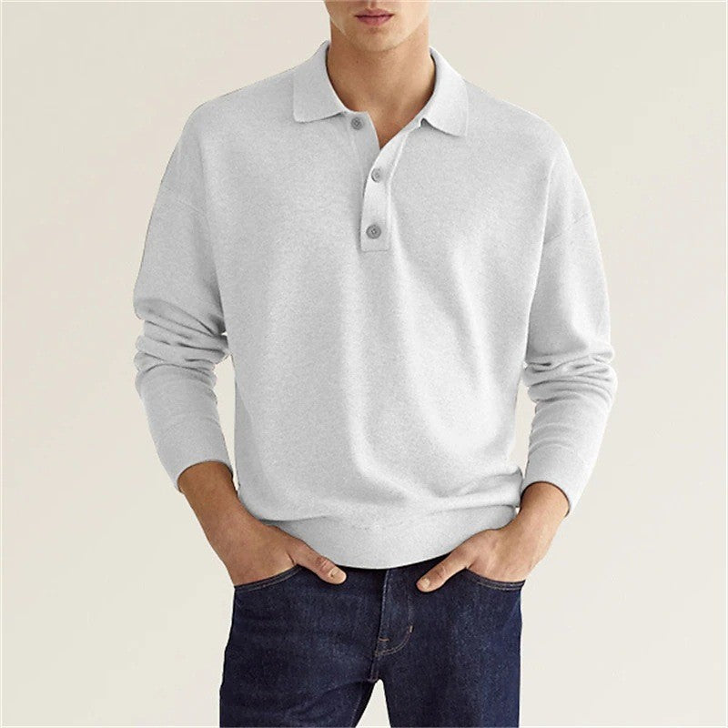 Men's sweater with modern polo collar and comfortable fit Lisslune