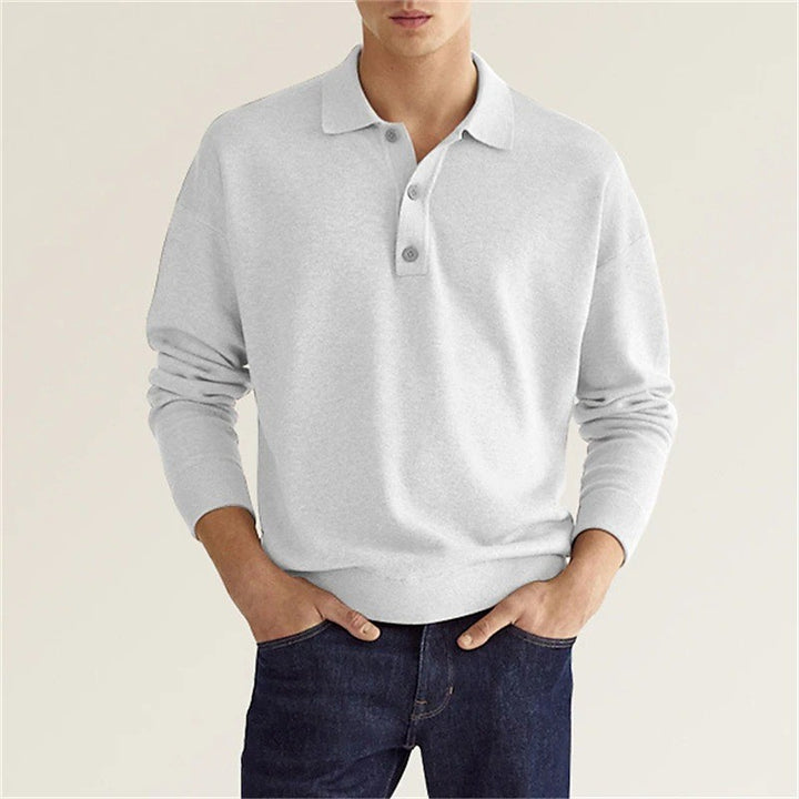 Men's sweater with modern polo collar and comfortable fit Lisslune