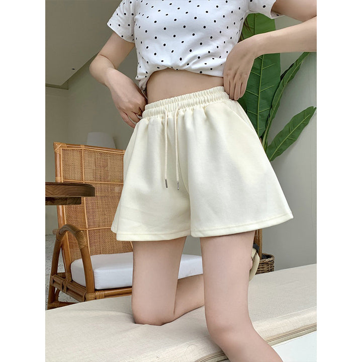 Women's Comfortable Sweat Shorts with Elastic Waistband and Casual Cut