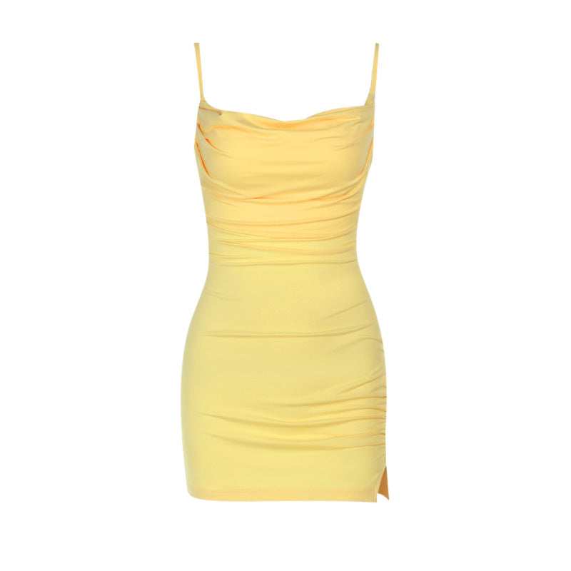 Women's Figure-Flattering Beach Dress with Strapless Design and Asymmetrical Hem