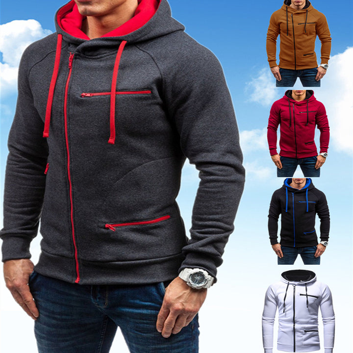 Men's hoodie with functional zipper pockets Lisslune