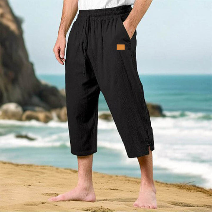 Men's Casual Beach Pants with Side Slits Lisslune