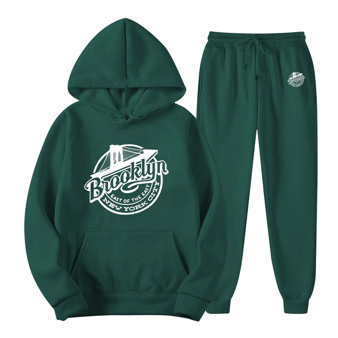 Women's leisure sweat suit with stylish Brooklyn print Lisslune