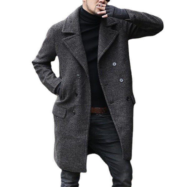 Men's elegant double-faced wool coat Lisslune