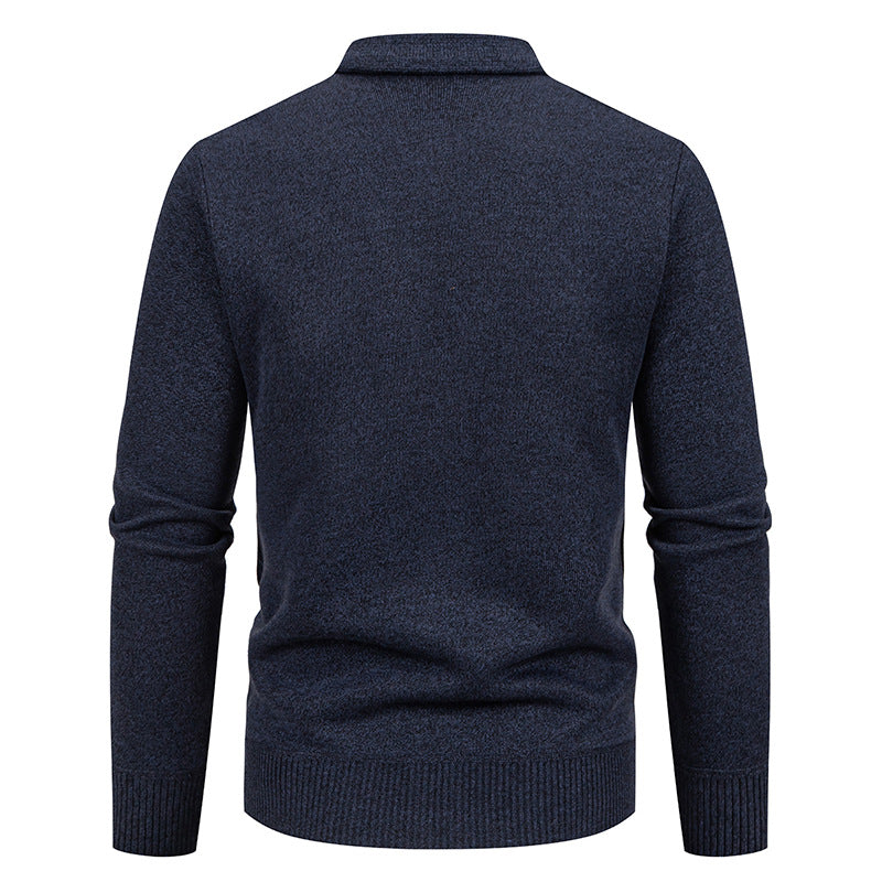 Men's elegant cardigan with diamond patterns and practical pockets Lisslune
