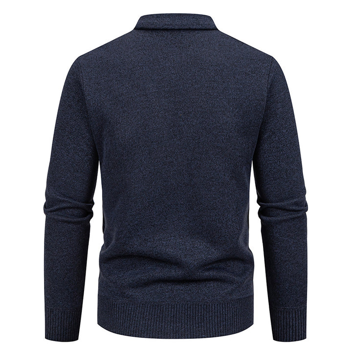 Men's elegant cardigan with diamond patterns and practical pockets Lisslune