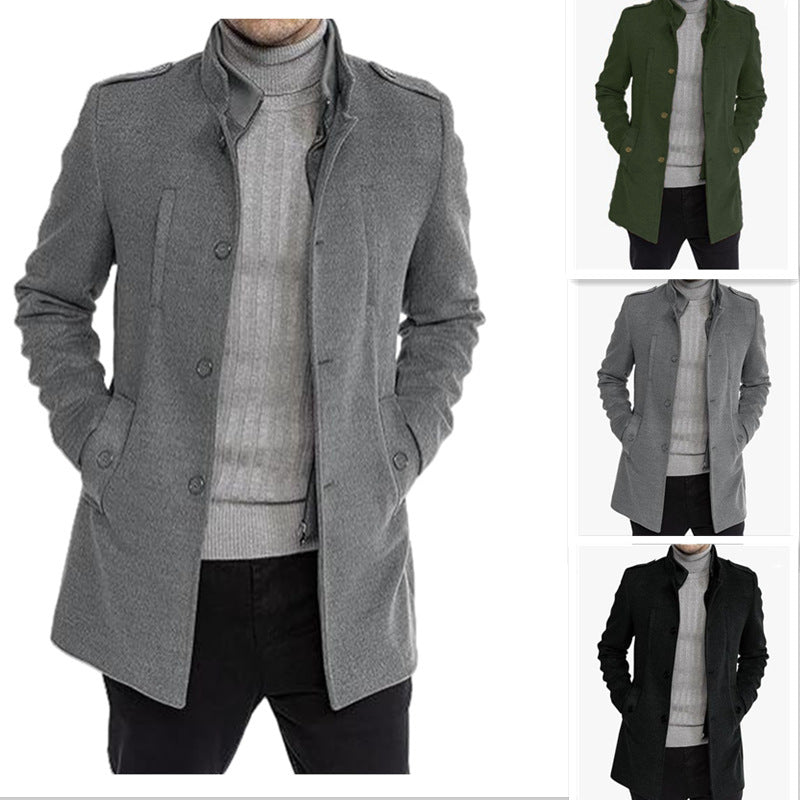 Men's stylish leisure jacket with protective collar and practical side pockets Lisslune