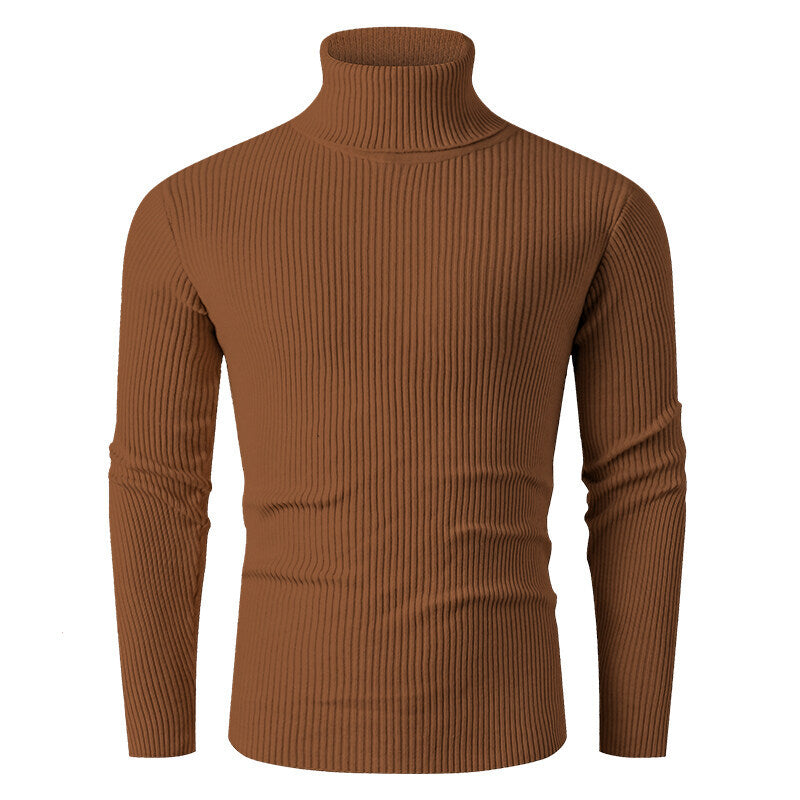 Men's ribbed knit turtleneck sweater Lisslune