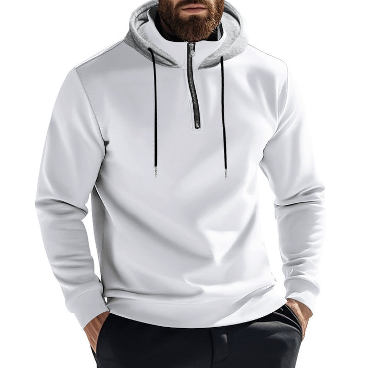 Men's sporty hoodie with half-zip and breathable material Lisslune
