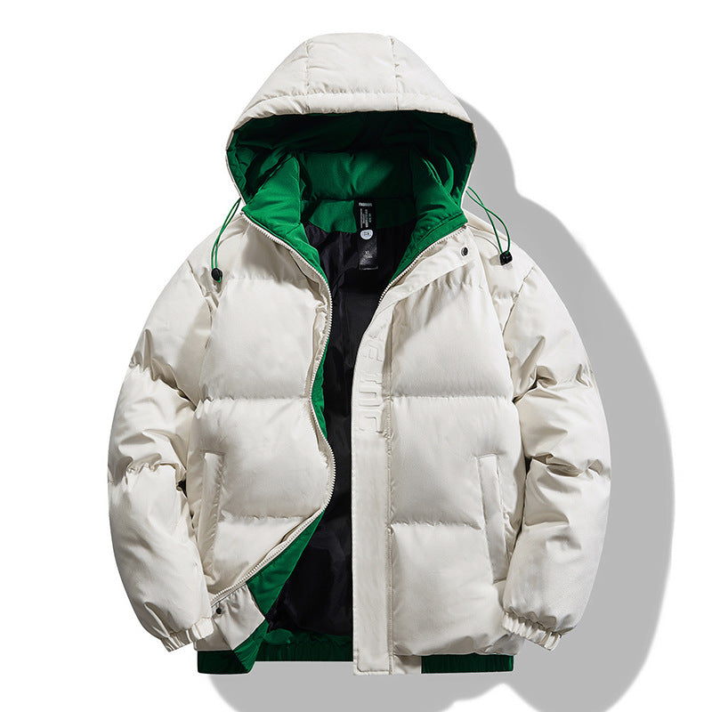 Men's fashionable quilted winter jacket with removable hood and insulating lining Lisslune