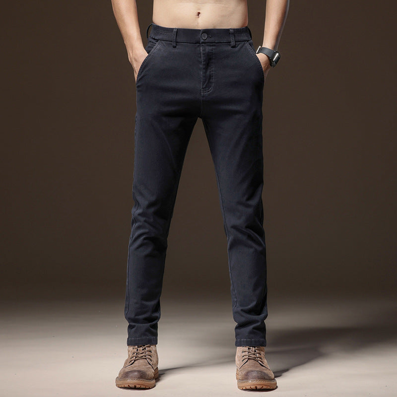 Men's Elegant Casual Trousers with Slim-Fit Cut and Practical Pockets Lisslune