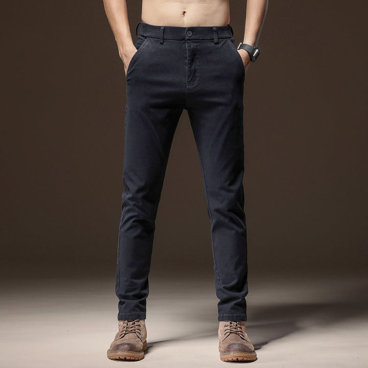 Men's Elegant Casual Trousers with Slim-Fit Cut and Practical Pockets Lisslune