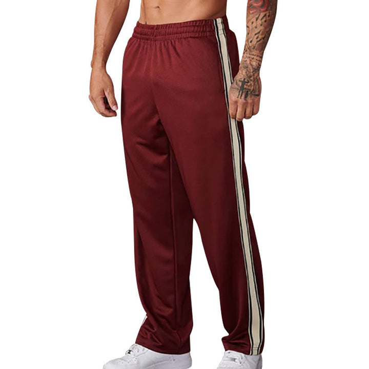 Men's sporty training pants with breathable inserts and side zippers Lisslune