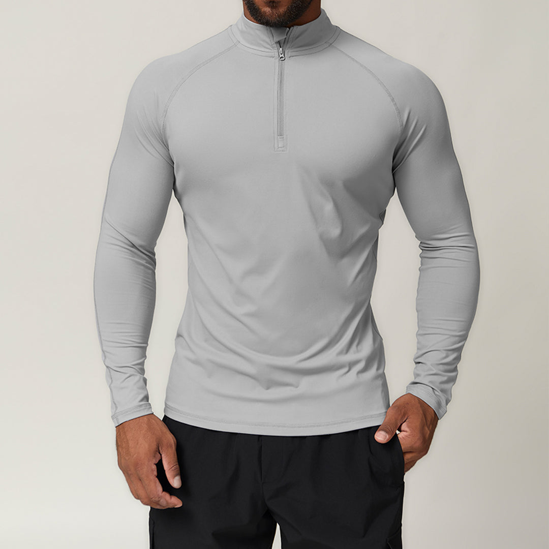 Men's Functional Long Sleeve Shirt with Zipper Lisslune